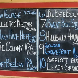 Craft beer line up on July 15, 2023