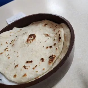 Fresh hand made tortillas