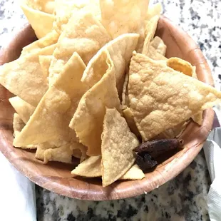 Burnt fries included