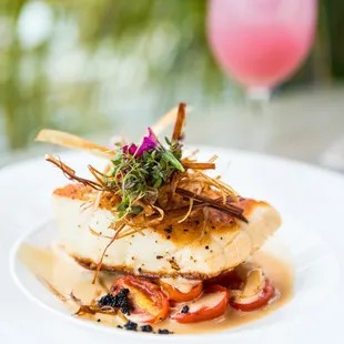 Chilean Sea Bass with Fennel, Tomato, Lemongrass Buerre Blanc and Tobiko Caviar