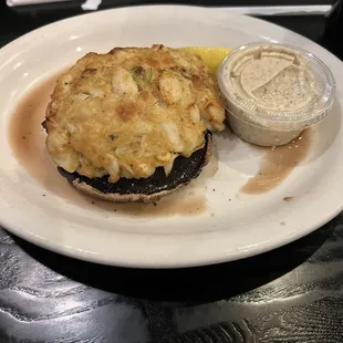 crab stuffed portabella