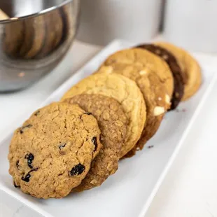 a plate of cookies