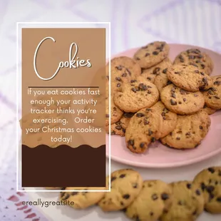 a plate of cookies