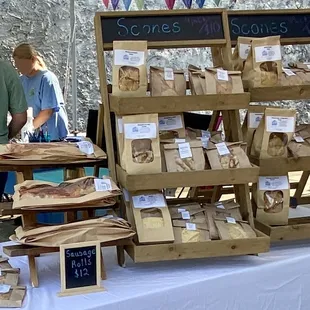 Cookies, sausage rolls, and scones