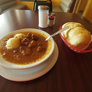 Gulas with loaf of bread. Delicious!