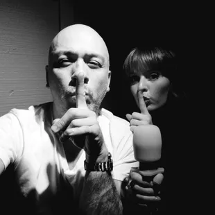 Our signature gesture preformed by famous comedian Jo Koy when he visited the bar with his crew.