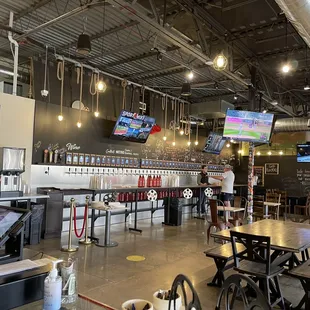 the bar area