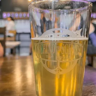 a glass of beer