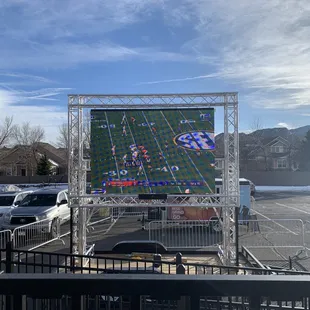 Big screen TV outside