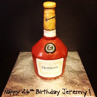 Hennessy bottle cake