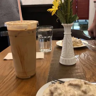 amazing iced caramel macchiato and biscuits &amp; gravy!