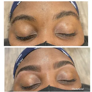Eye brow lamination Threading Tinting