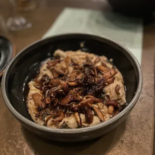 Mushrooms with polenta