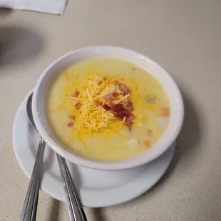 Loaded baked potato soup.