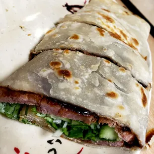 a close up of a sandwich on a plate