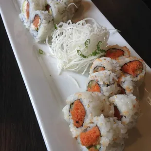 Tuna and spicy tuna rolls. Rating: Typical.