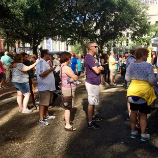 5 MINUTES BEFORE OPENING many lines were 8-10 deep!