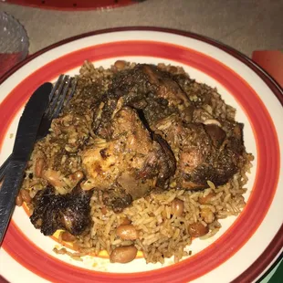 Jerk chicken, delicious!