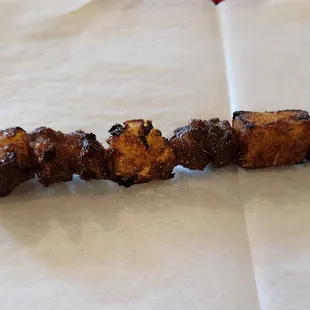 Roasted Beef with Pineapple Skewer