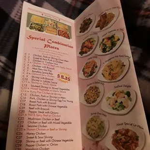 New menu. Has updated prices