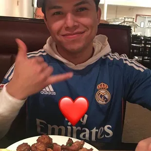 He came and surprised me at my college dorm and took me out for Chinese. Probably the best buffet I've been to in a while!