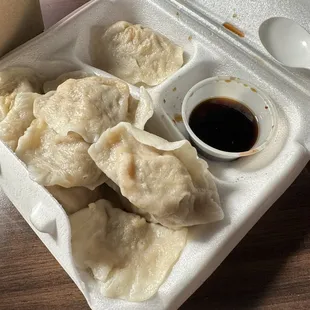 Leek dumplings not pan fried