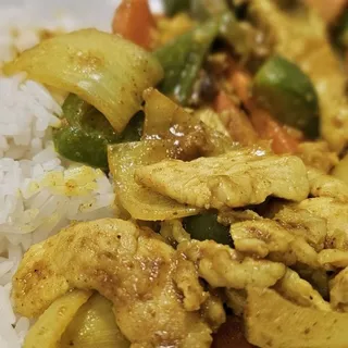 Curry Chicken Over Rice