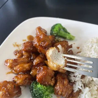 Orange Chicken Over Rice