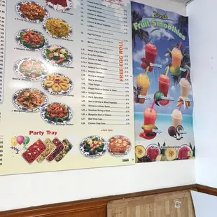 the menu and prices