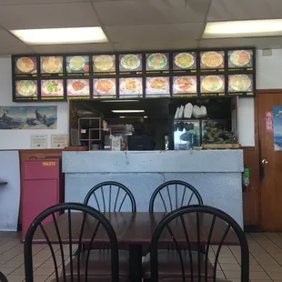 a view of the dining area