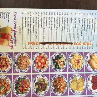 chinese food menu