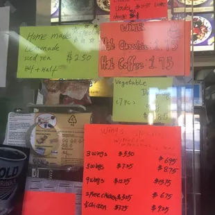 Chicken wings and extras.