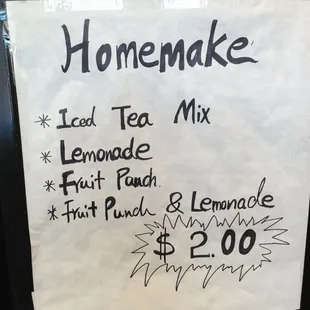 Wanna try fruit punch and lemonade ?