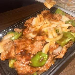 Beef and Pepper Steak with Onion