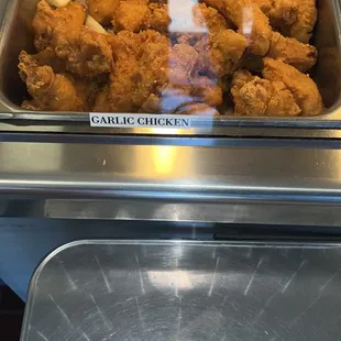 chicken wings and fried chicken, interior