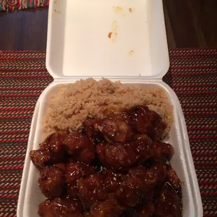 Sesame chicken.