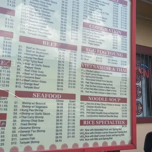 Drive-thru menu 10/16/21 No indoor eating yet