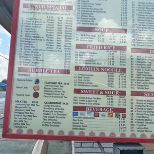 Drive-thru menu 10/16/21 No indoor eating yet