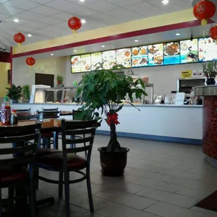 the inside of a restaurant