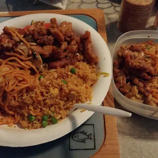 This is a 3 item combo split for my dinner and my lunch.