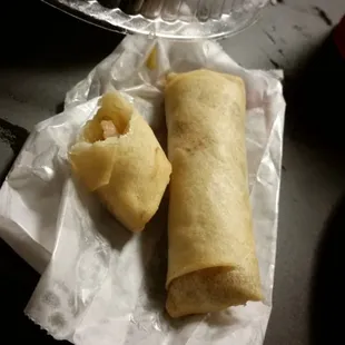 Spring rolls. .not that crispy but very flavorful