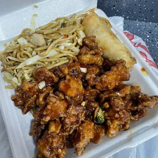 Orange Chicken Combination Plate