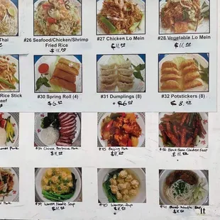 a variety of chinese food items