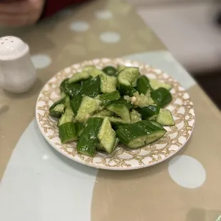 Garlic Cucumber appetizer