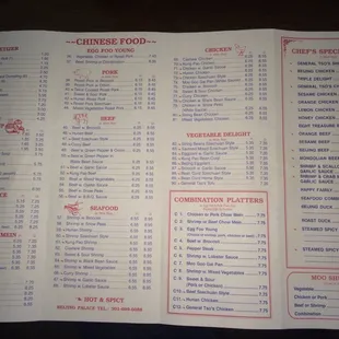 Menu front
