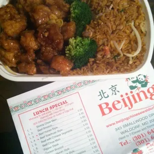 Orange chicken! yum!