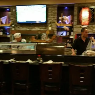sushi and sashimi, interior