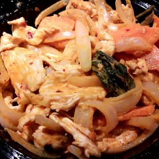 Thai-style red chicken curry