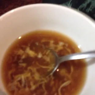 Hot n sour soup is good. $5.55 lunch special