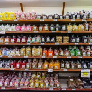 a wide selection of candy